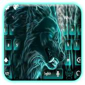 Neon Wolf Keyboard Theme 10001002