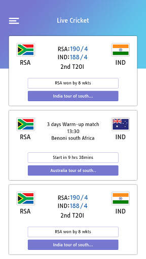 Live cricket score : Watch live cricket score screenshot 2