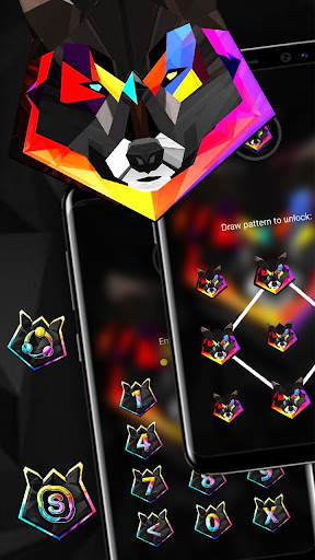Colorful Wolf Launcher Theme screenshot 5