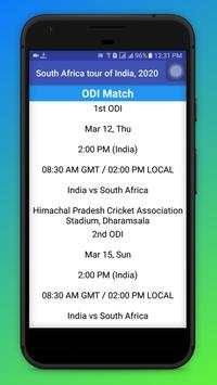 India Cricket Team Schedule 2019/20 screenshot 7