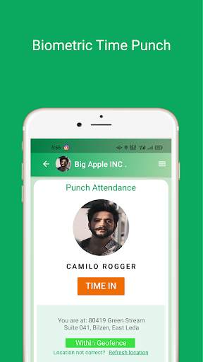 HRMS App, Online Time tracker 1 تصوير الشاشة