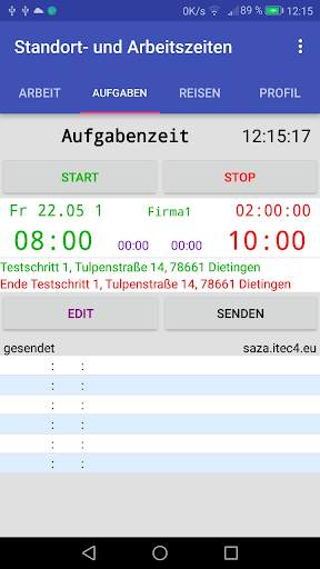 Saza: Zeiterfassung GPS Firma screenshot 4