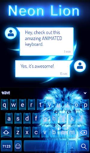 Neon Lion Animated Keyboard   Live Wallpaper screenshot 3