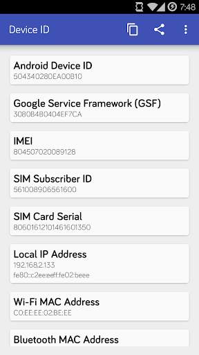 Device ID screenshot 1