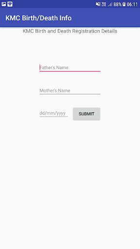 BIRTH & DEATH CERTIFICATE details for kmc screenshot 2