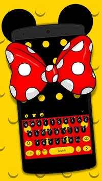Cute Micky Bow keyboard Theme screenshot 1
