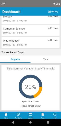 Study Timetable: Daily Routine screenshot 1