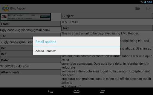 EML Reader FREE screenshot 7