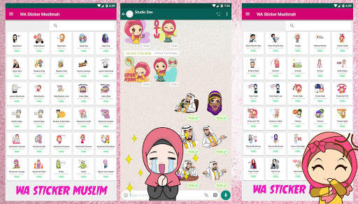 WA Sticker Muslimah Islamic Sticker Cute स्क्रीनशॉट 1