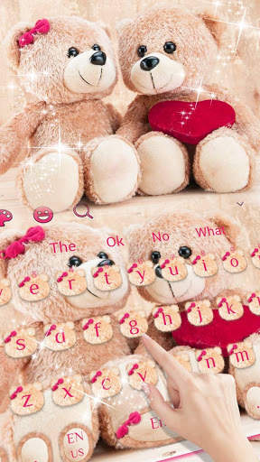 Cute Teddy Bear Keyboard Theme screenshot 2