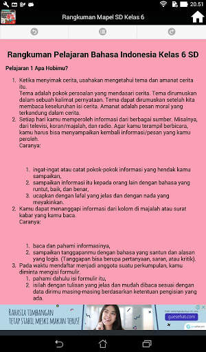 Rangkuman Mata Pelajaran Kelas 6 SD / MI screenshot 5