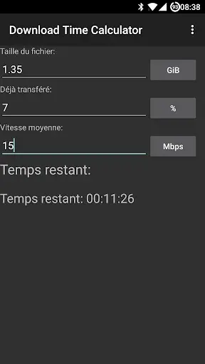 Download Time Calculator screenshot 2