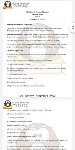 PHYSICAL EDUCATION CLASS 12 REVISION NOTES screenshot 8