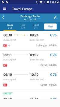 Travel Europe - Bus, Trains and Flights Tickets screenshot 3