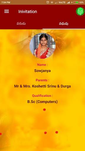 Kotha's Wedding invitation screenshot 3