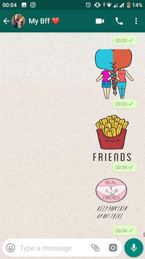 BEST FRIENDS WASTICKER APP BFF STICKERS screenshot 2