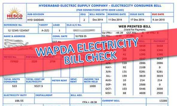 Wapda Electricity Bill screenshot 1