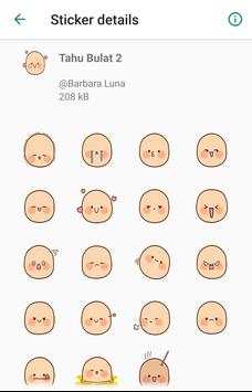 Bubu si Tahu Bulat - Sticker Makanan Lucu screenshot 7