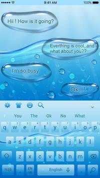 Blue Water Droplets Keyboard Theme screenshot 4