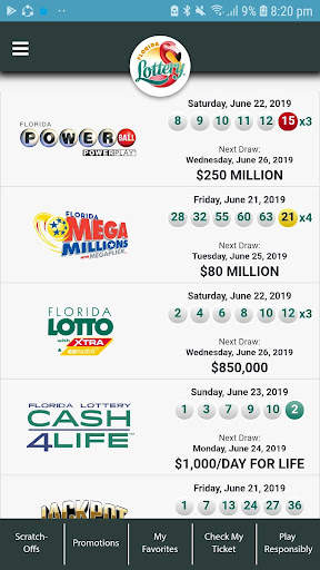 Florida Lottery Mobile Application screenshot 1