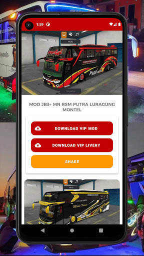 Livery Bussid Bus Full Strobo screenshot 4
