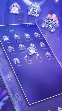 Blue Cute Monster Launcher Theme screenshot 3