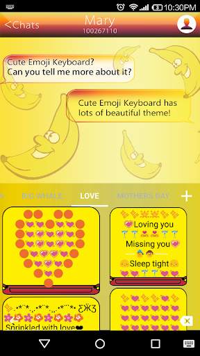 Banana Emoji Keyboard Theme Wallpaper screenshot 6
