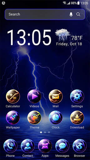 Thunder launcher theme &wallpaper screenshot 1