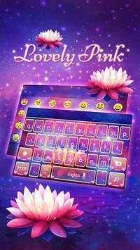 Lovely Pink Flower Keyboard screenshot 2