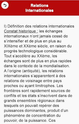 Cours de Relations Internationales screenshot 2