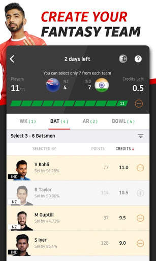 Dream11 App - Predictions Free Dream Team Guide screenshot 4