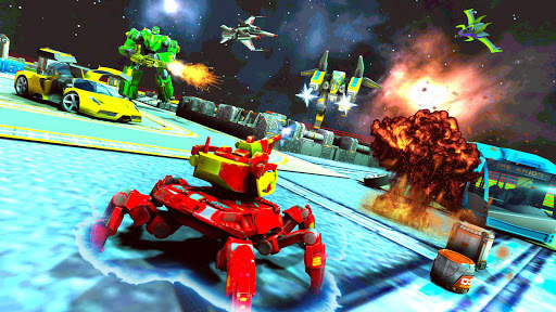 Bus Robot Car Transform - Flying Spider Robot Game screenshot 2