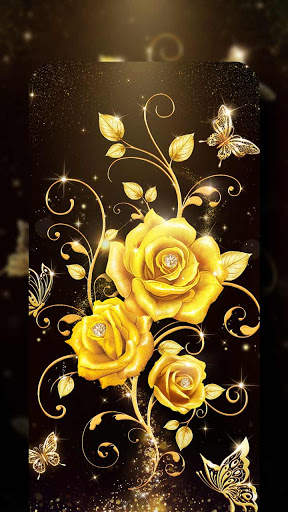 Gold Rose Live Wallpaper & Launcher Themes screenshot 4