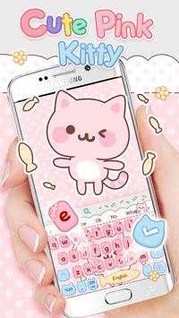 Leuk roze Kitty-toetsenbord screenshot 1