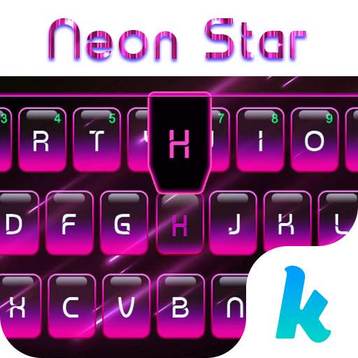 Neon Star Kika Keyboard Theme 5.0