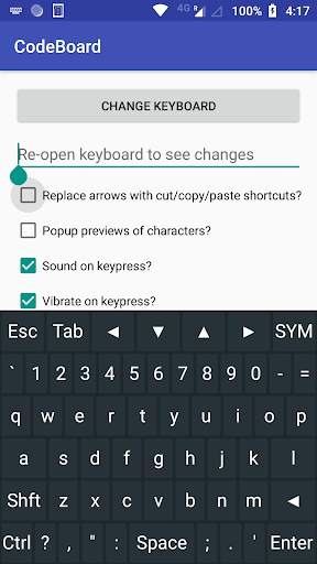CodeBoard Keyboard for Coding स्क्रीनशॉट 1