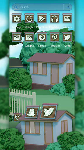 Poly 3D Art House Launcher Theme 1 تصوير الشاشة