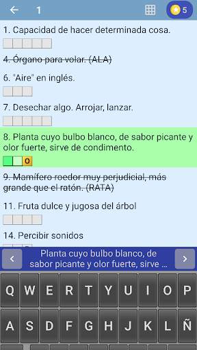 Crucigrama en español screenshot 2