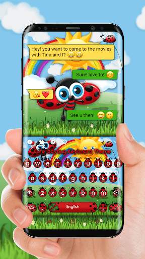 Cute Ladybug Keyboard स्क्रीनशॉट 2