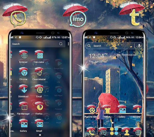 Rainy Days Launcher Theme screenshot 1