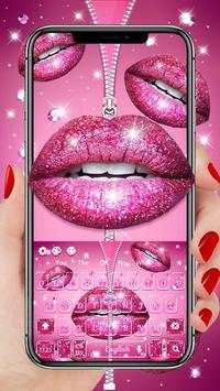 Glitter Sexy Lips keyboard screenshot 1