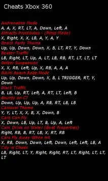 Cheats Gta San Andreas screenshot 2