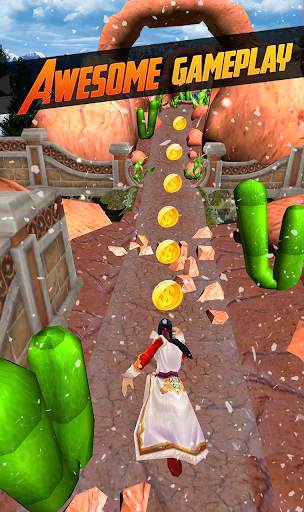 Snow Temple Escape - Evil Runner Game 3D screenshot 9