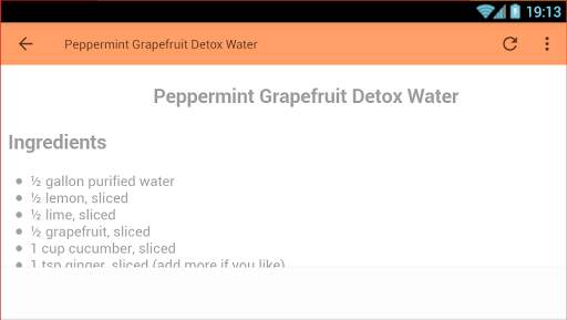 Detox Water Recipes screenshot 1