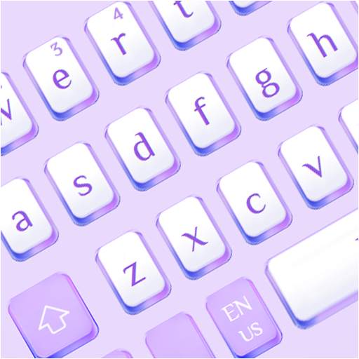 Fashion Purple White Keyboard 10001002