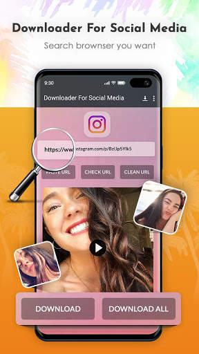 Downloader for all Social Media Download Saver app screenshot 2