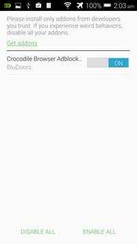 Crocodile Browser AdBlocker screenshot 1