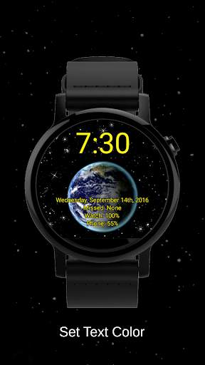 Watch Face Live Earth Wallpaper-Wear OS Smartwatch screenshot 4