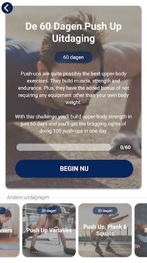 De Push Up Challenge: 30 dagen opdrukken. screenshot 2