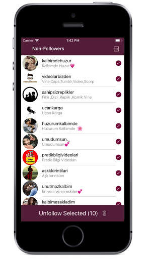 Unfollowers Tool For Instagram 3 تصوير الشاشة